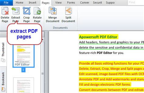 Extract PDF pages for free with a PDF page extractor .